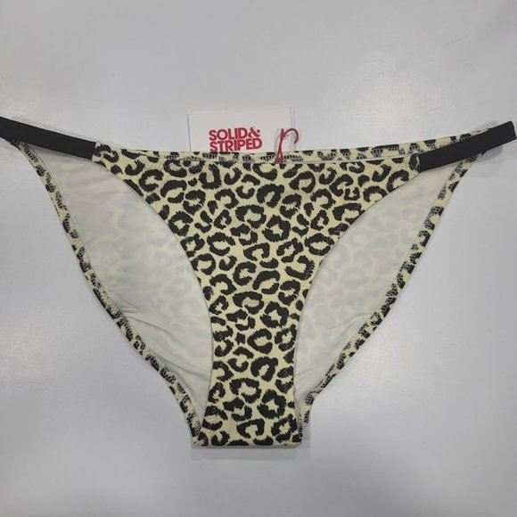 Solid & Striped The Morgan Bikini Bottom in Leopard Size XL - Picture 2 of 11